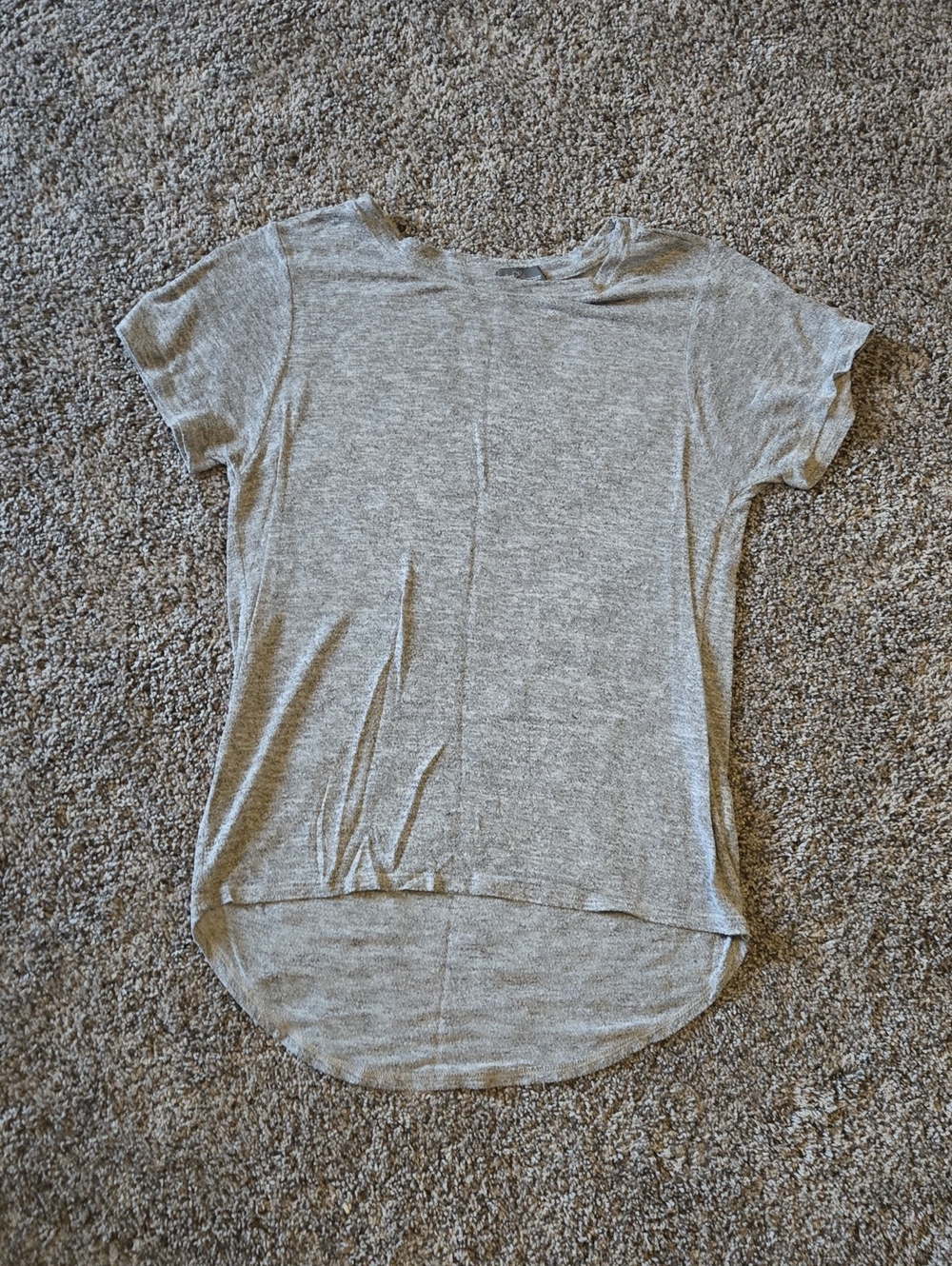 Market & Spruce Heather Gray Short Sleeve High-Low Tee
